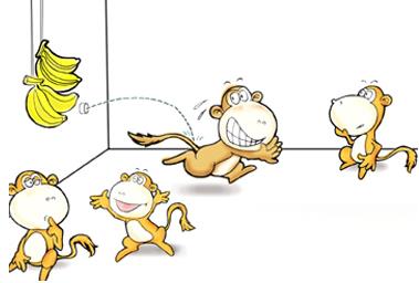 放大图片-猴子够香蕉的故事给新员工的启发